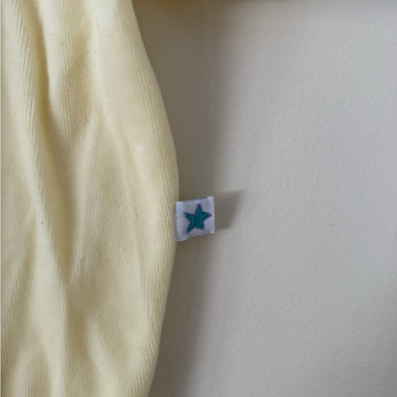 Vintage 90s Baby One-Piece Velour Romper Pastel Yellow Embroidered Animals 6 Mos - Picture 7 of 15